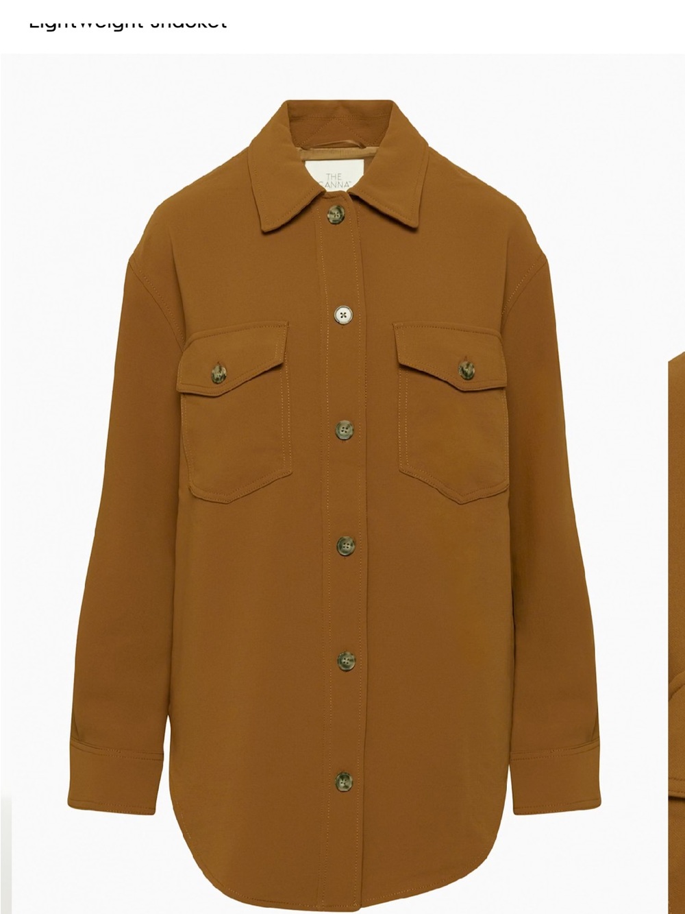 Aritzia Wilfred “The Ganna” shirt jacket, XXS Crepette Camel oversized Shacket - Picture 2 of 16